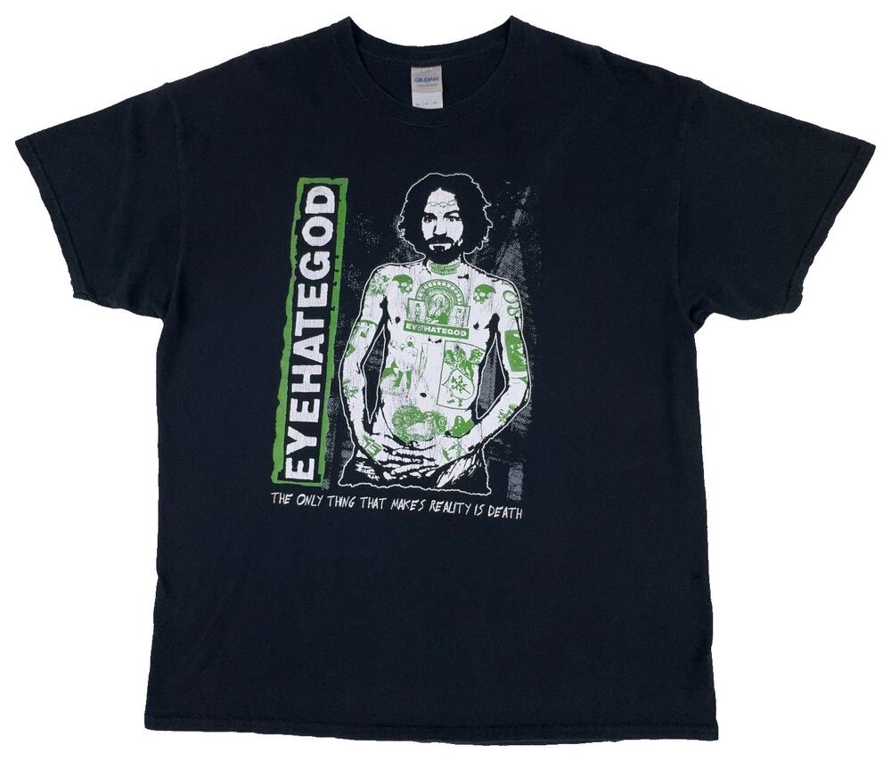 Eyehategod Charles Manson For The Sick T-Shirt XL Black Sludge Metal Band Tee